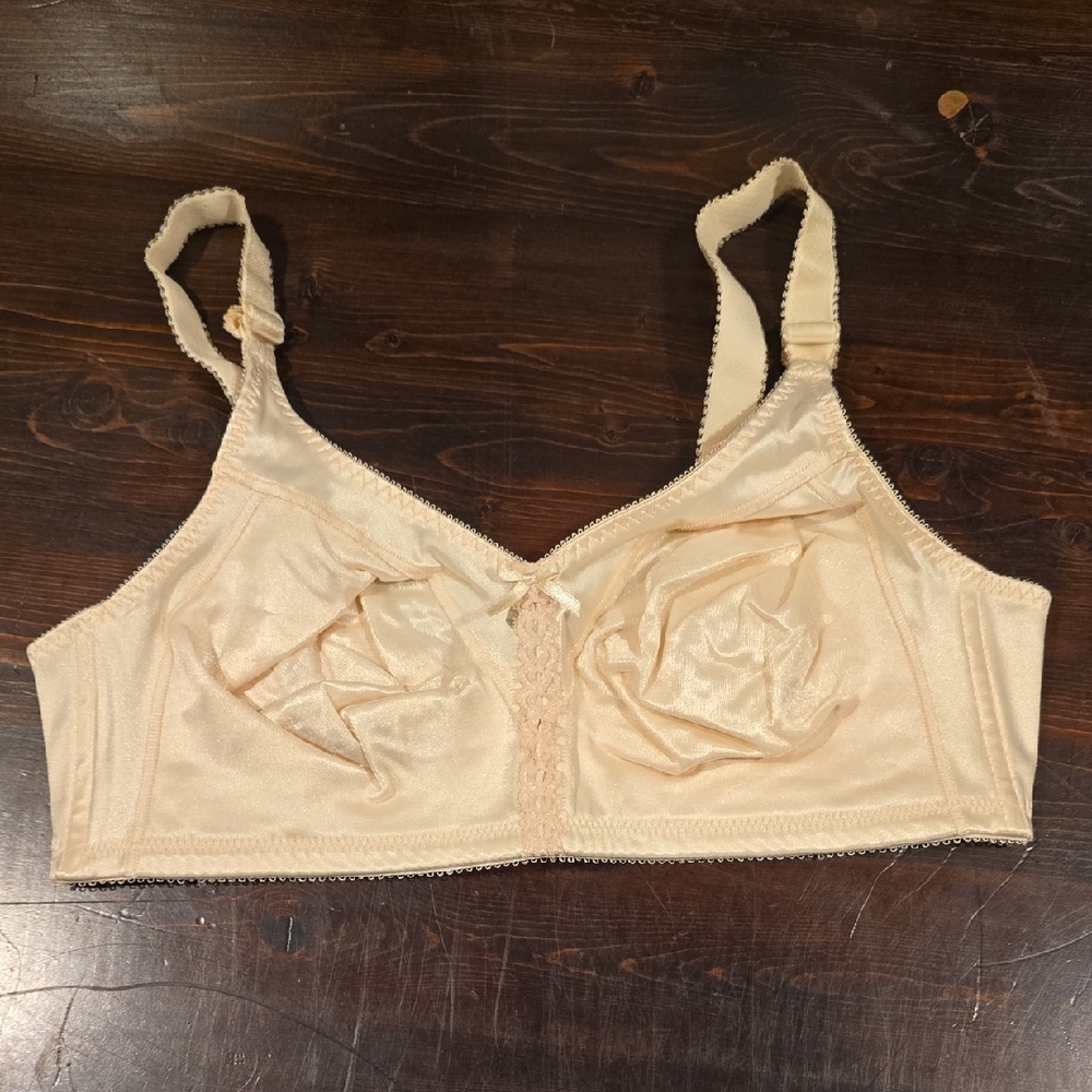 Vintage Bali Flower Full Coverage Non-Wired Bra - Nude 40C